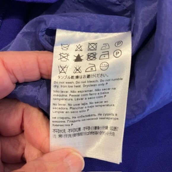 Escada Dorris Dress Stained Glass Violet Purple Black Elastic Waist Size 6 (36) - Picture 9 of 13